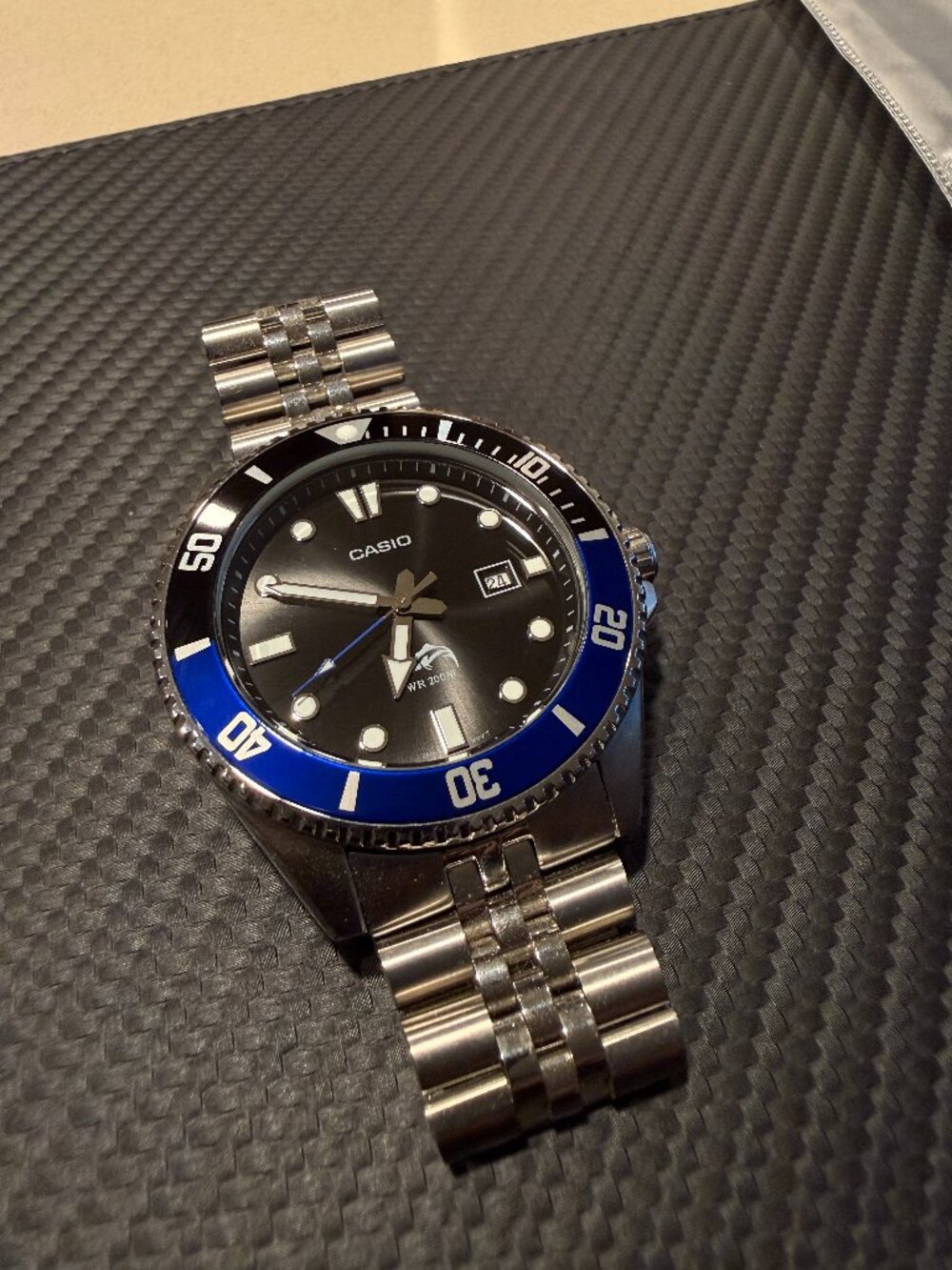 Casio Duro MDV-106 Marlin Diver Watch + Long Island Watch Jubilee Bracelet